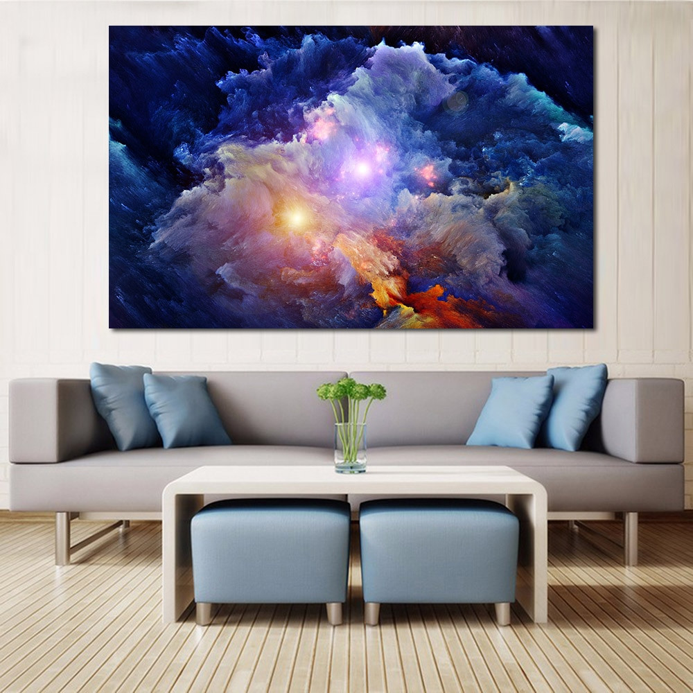 Living Room Wall Painting
 JQHYART Oil Painting Abstract Cloud Wall Painting Living
