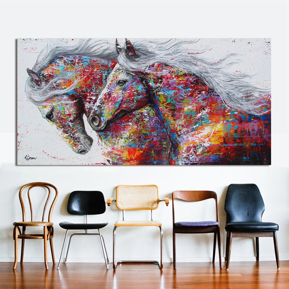 Living Room Wall Painting
 HDARTISAN Wall Art Picture Canvas Oil Painting Animal
