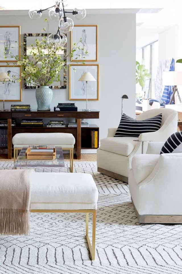 Living Room With Rugs
 Neutral But Patterned Rug Ideas Emily A Clark