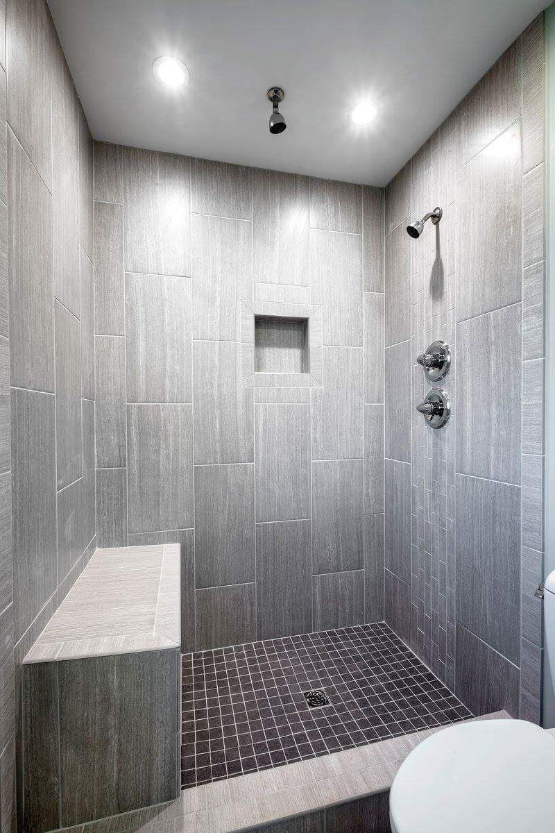 Lowes Bathroom Shower Tile
 Leonia silver tile from Lowes Tiled shower bathroom