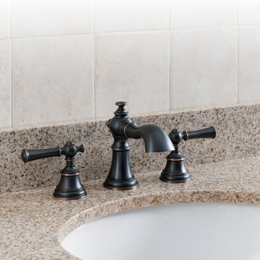 Lowes Faucets Bathroom
 Shop AquaSource Glyndon Oil Rubbed Bronze 2 Handle