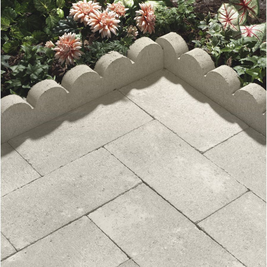 Lowes Landscape Edging Stone
 Shop White Scallop Edging Stone mon 6 in x 16 in