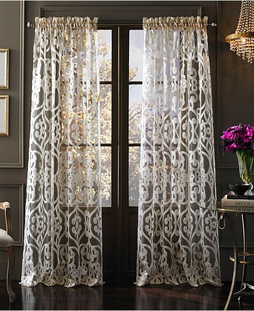 Macy Kitchen Curtains
 J Queen New York Tango Sheer Window Panel Collection