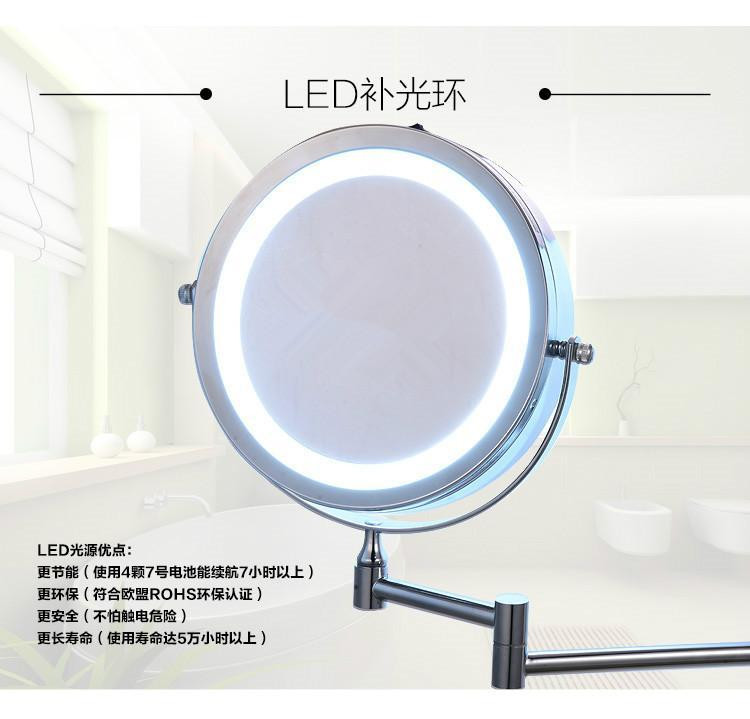 Magnifying Bathroom Mirror
 7"wall Mounted Round Magnifying Bathroom Mirror Led Makeup