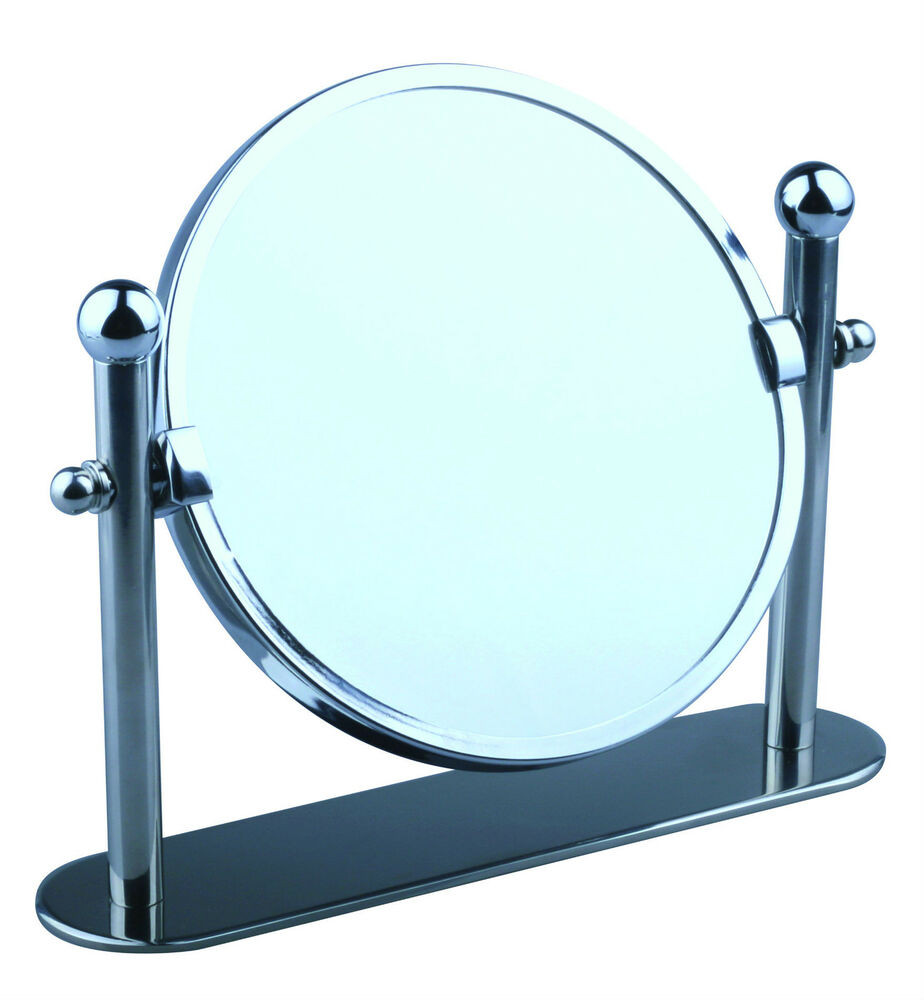Magnifying Bathroom Mirror
 SWIVEL CHROME MAGNIFYING FREE STANDING PEDESTAL COSMETIC