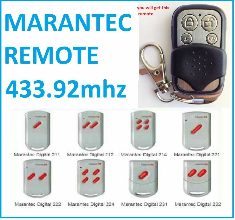 Manatec Garage Door
 Marantec Garage Door Remote Control Digital 211 212 214