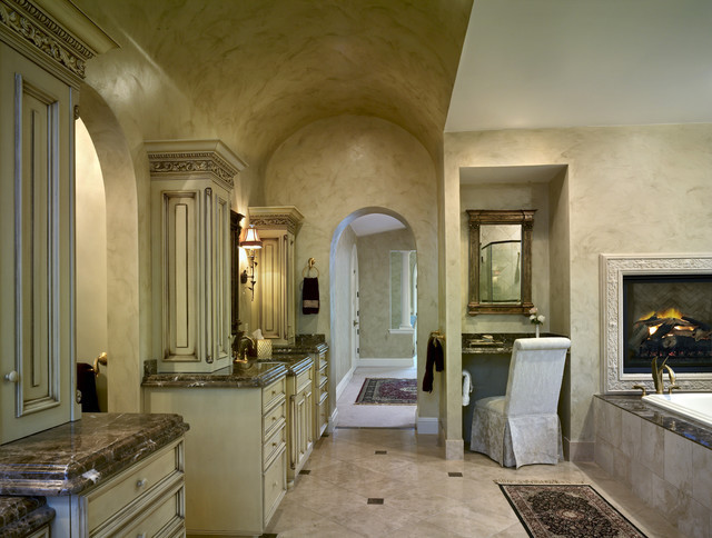 Mansion Master Bathroom
 Buell Mansion Old World Stone Mantels and Fireplaces