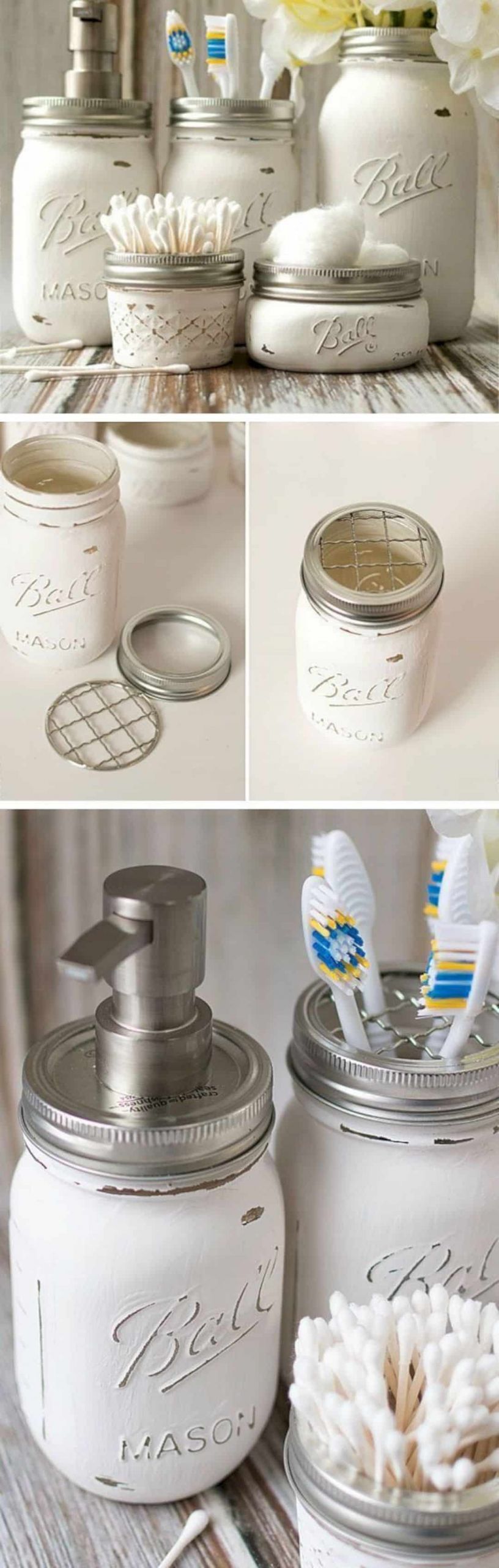 Mason Jar Bathroom Decor
 18 Home Decor Ideas with Mason Jars Futurist Architecture
