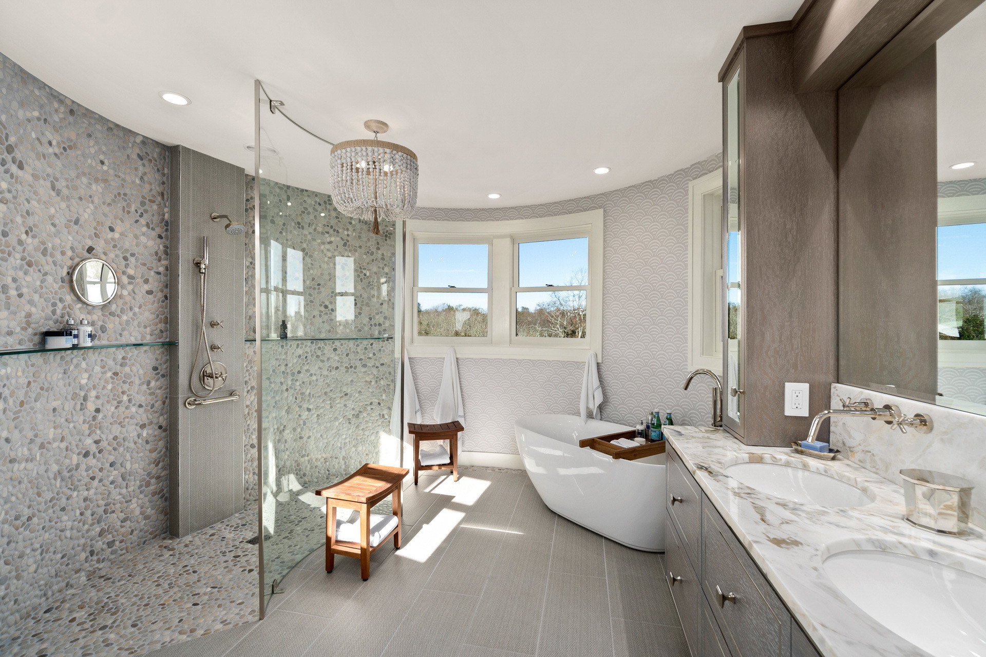 Master Bathroom Layout Ideas
 Newport Seaside Turret Master Bath Rhode Kitchen & Bath