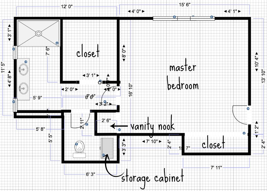 Master Bathroom Layout Plans
 Plans & Ideas for Our Bathroom Addition