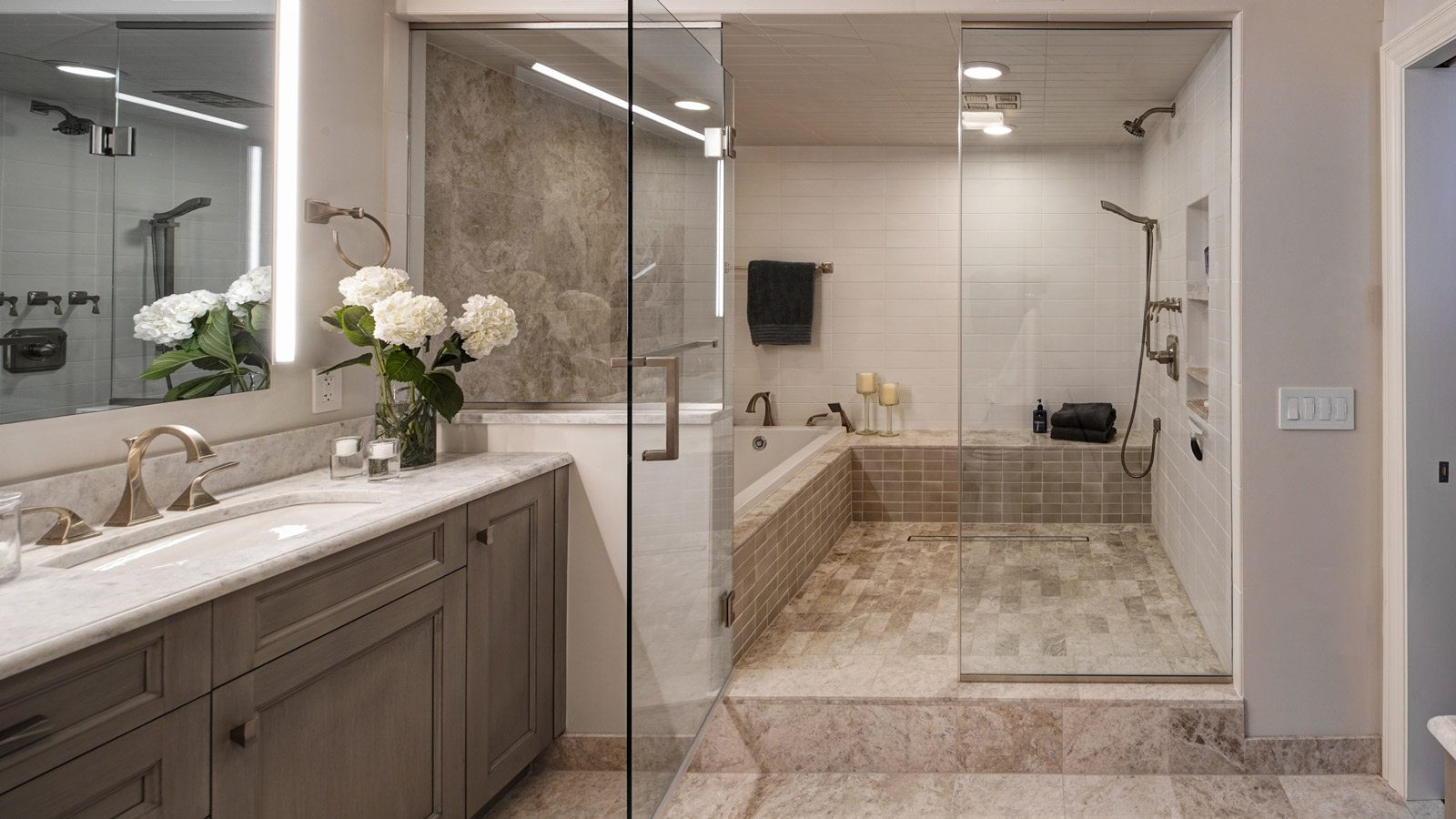 Master Bathroom Layouts
 Chicago Condo Master Bath Renovation Drury Design