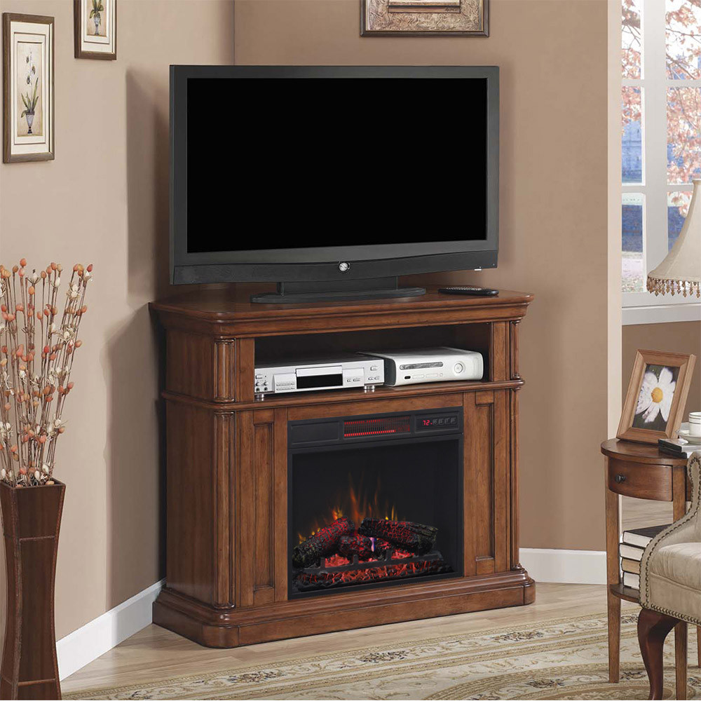 Media Center With Electric Fireplace
 Oakfield Wall Corner Infrared Electric Fireplace Media