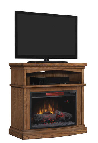Menards Electric Fireplace Tv Stands
 36" Midway Infrared Media Mantel in Premium Oak at Menards