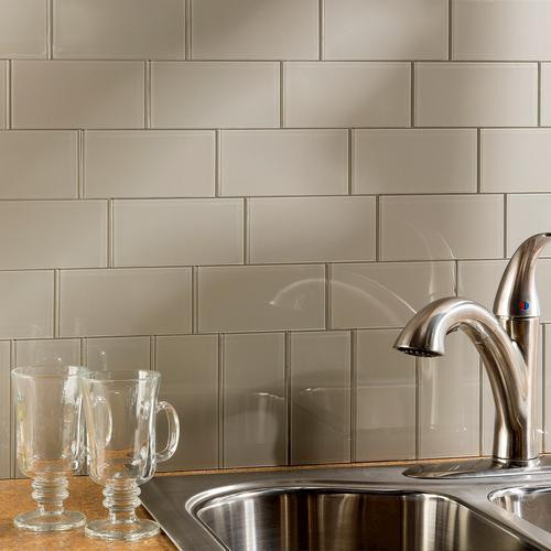 Menards Kitchen Backsplashes
 Aspect™ 3" x 6" Peel and Stick Glass Tile Backsplash at