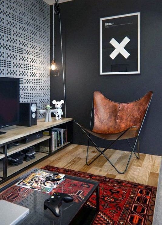 Mens Bedroom Ideas For Apartment
 100 Bachelor Pad Living Room Ideas For Men Masculine Designs