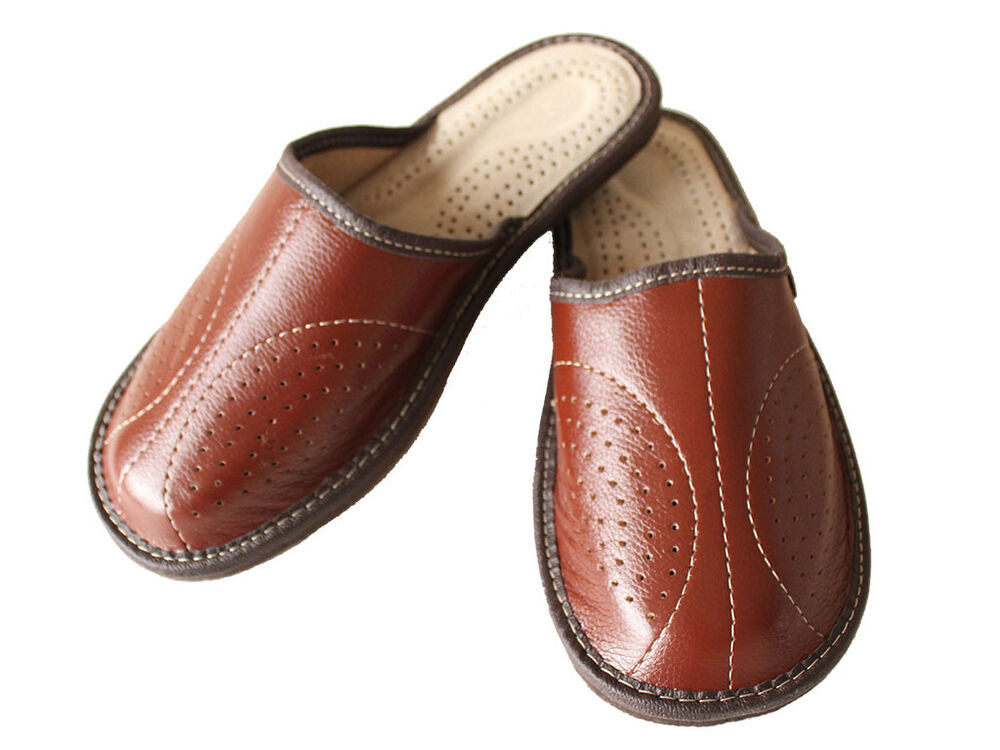 Mens Leather Bedroom Slippers
 Mens Leather Slippers Slip Shoes 6 5 7 5 8 9 5 10 5 11