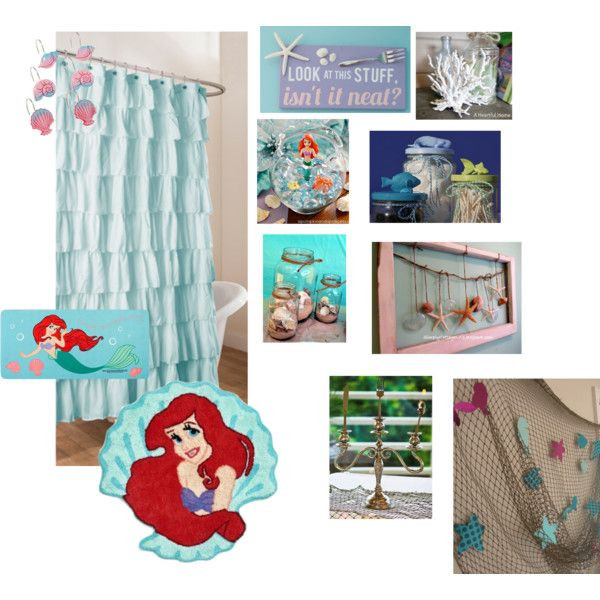 Mermaid Bathroom Decor
 little mermaid bathroom by jessiiiface on Polyvore