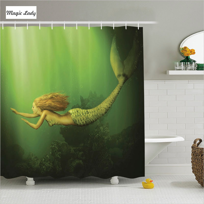 Mermaid Bathroom Decor
 Shower Curtain Little Mermaid Bathroom Accessories Decor
