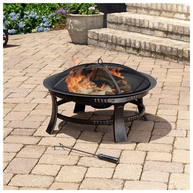 Mesh Firepit Covers
 Pleasant Hearth 30 Inch Wood Burning Brant Fire Pit & Mesh