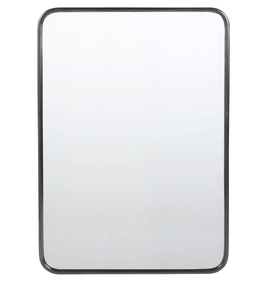 Metal Framed Bathroom Mirrors
 30in x 40in Metal Framed Mirror Rounded Rectangle Oil