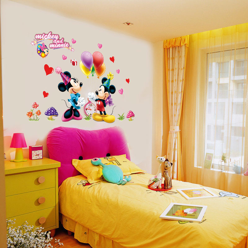 Mickey Mouse Room Decor For Baby
 Removable Mickey Mouse and Minnie Sticker 602 Kids Baby