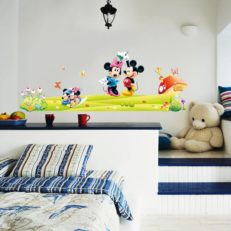 Mickey Mouse Room Decor For Baby
 Aliexpress Buy Mickey Minnie Mouse Carton Nursery