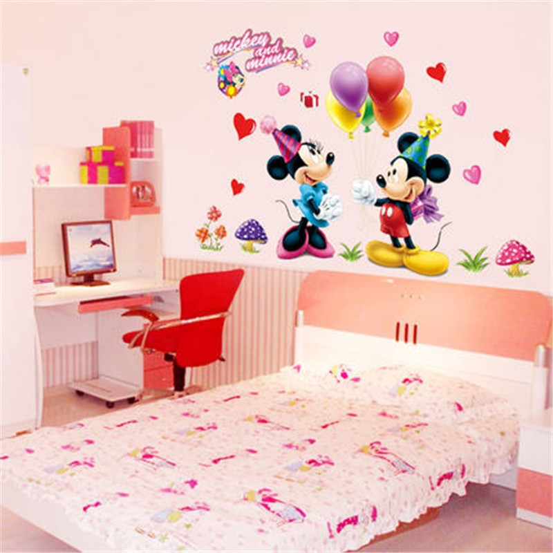 Mickey Mouse Room Decor For Baby
 Cartoon Mickey Minnie Mouse baby home decals wall stickers