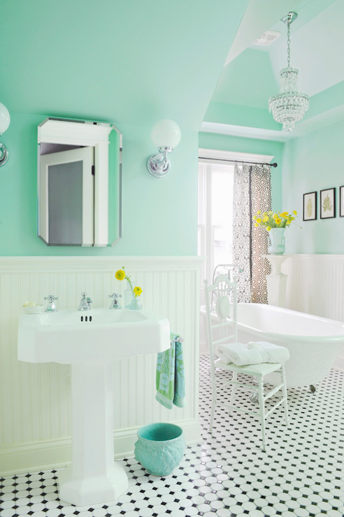 Mint Green Bathroom Decor
 Mint Green Paint Colors Vintage bathroom Benjamin