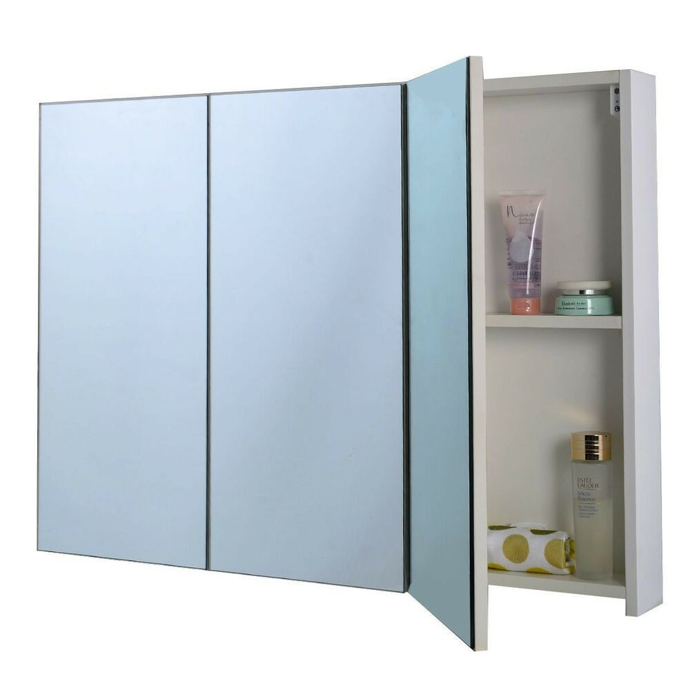Mirror Bathroom Cabinet
 Bathroom Storage Cabinet with 3 Mirrors Cupboard Bath