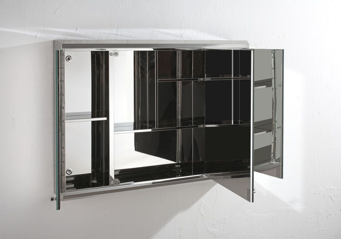 Mirrored Bathroom Cabinets
 800mm Wide Triple Door Biscay Wall Mount Mirror