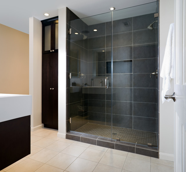 Modern Bathroom Shower
 Modern Master Bath Shower Contemporary Bathroom DC