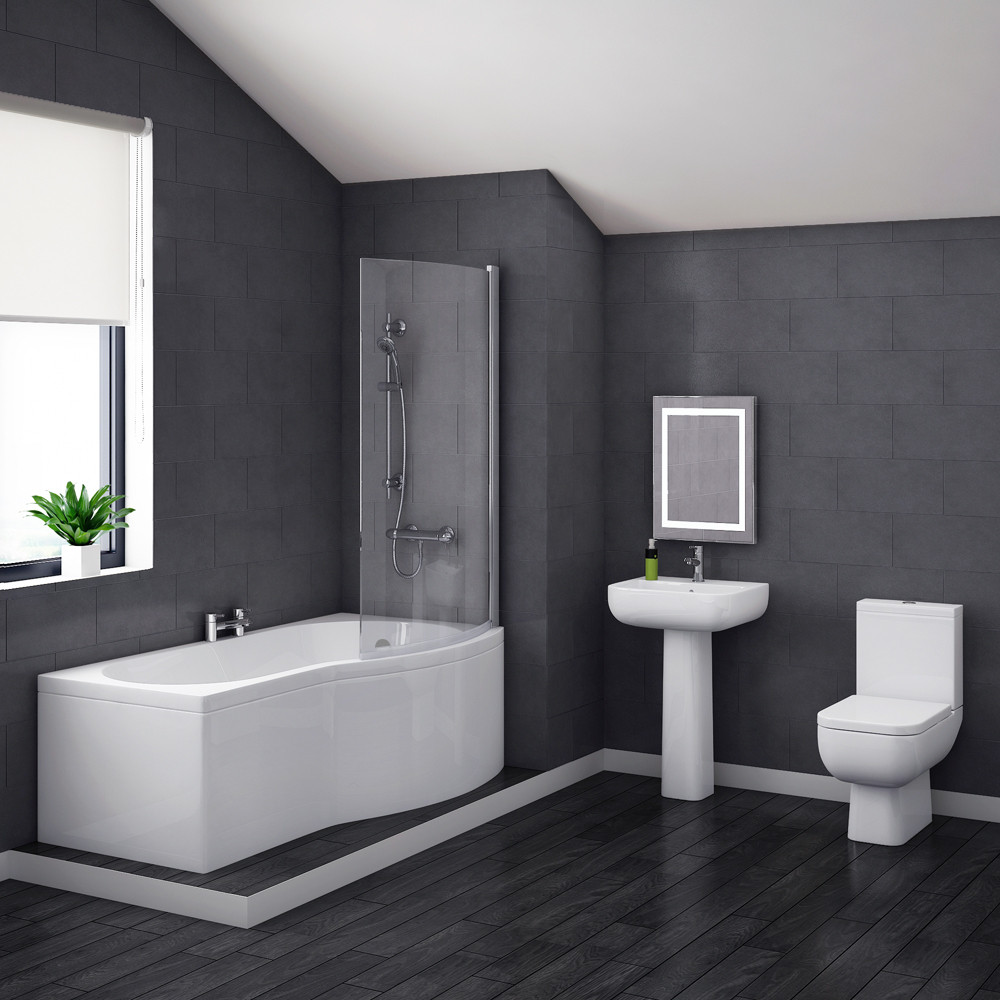 Modern Bathroom Shower
 Pro 600 Modern Shower Bath Suite