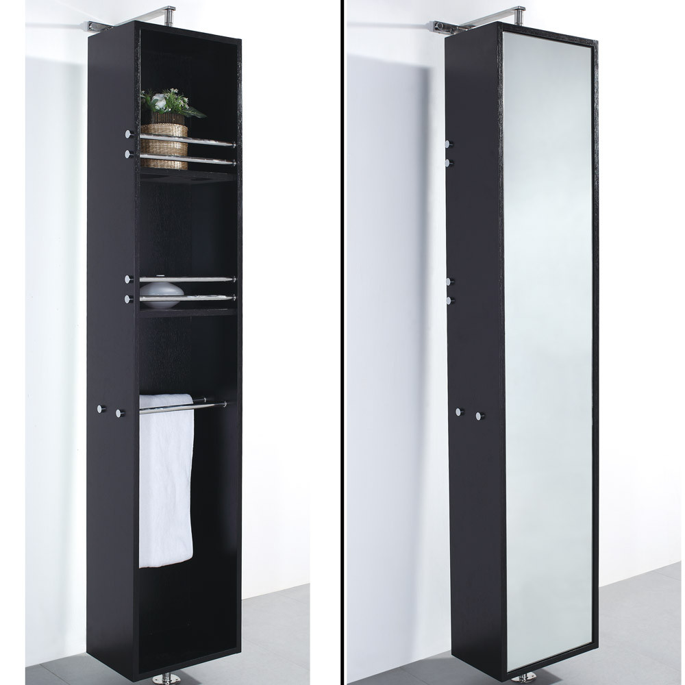 Modern Bathroom Storage Cabinet
 Barcelona Rotating Storage Cabinet Espresso