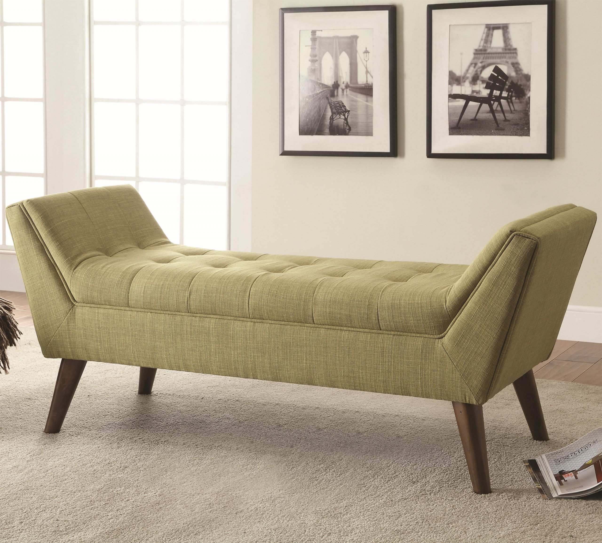 Modern Benches For Living Room
 Benches Mid Century Modern Upholstered Accent Bench