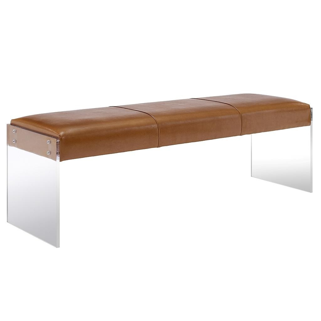 Modern Benches For Living Room
 Galileo Brown Leather Modern Living Room Bench