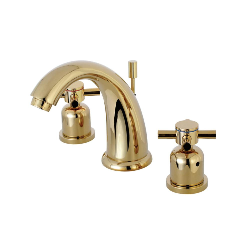 Modern Brass Bathroom Faucet
 Kingston Brass Modern Cross 8 in Widespread 2 Handle