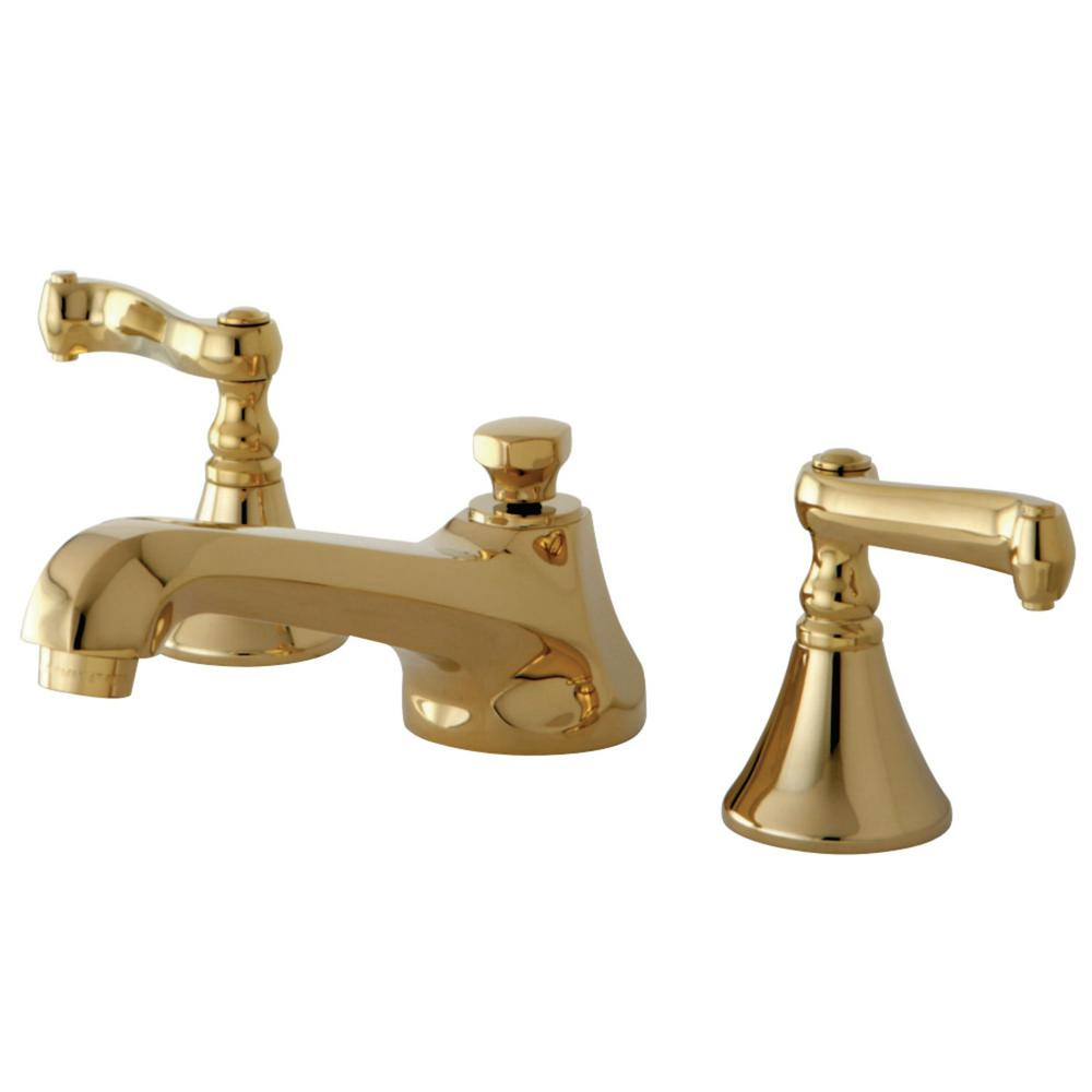 Modern Brass Bathroom Faucet
 Kingston Brass Modern 8 in Widespread 2 Handle Bathroom