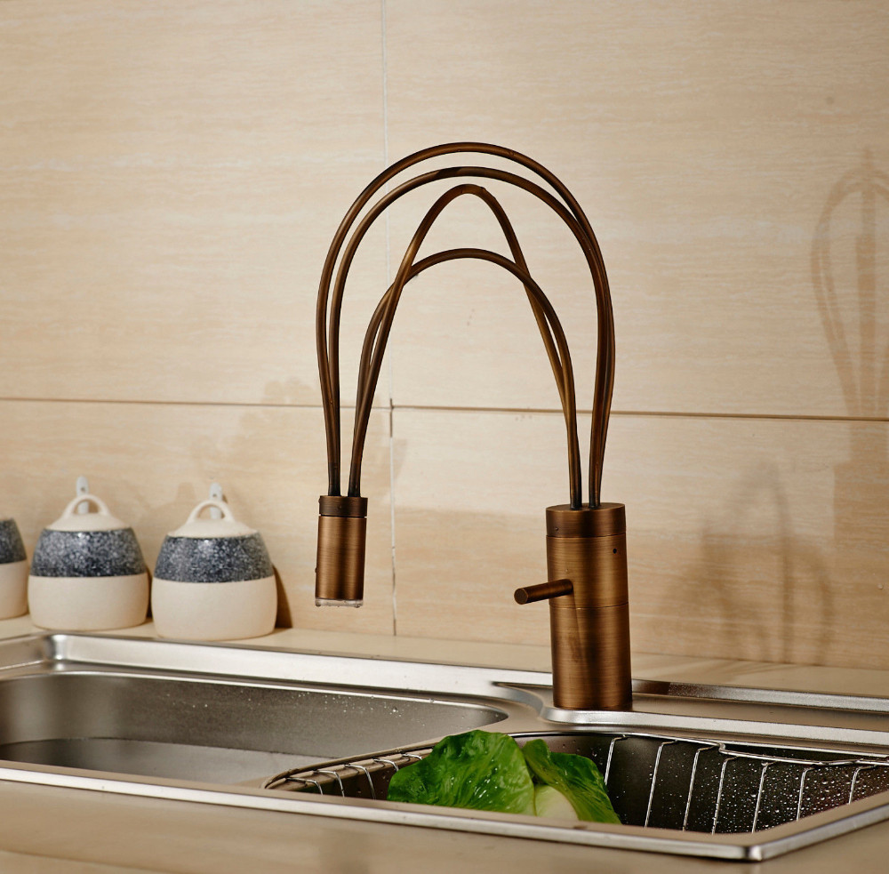 Modern Brass Kitchen Faucet
 Contemporary Brass Kitchen Mixer Faucet Single Lever
