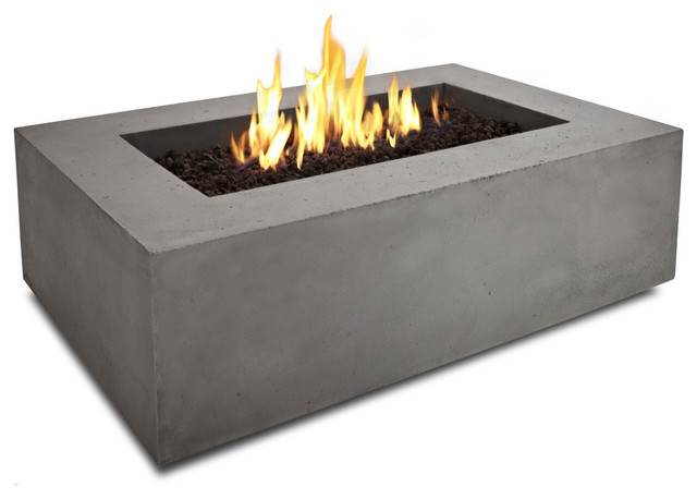 Modern Firepit Table
 Baltic Rectangle Fire Table Glacier Gray Modern Fire