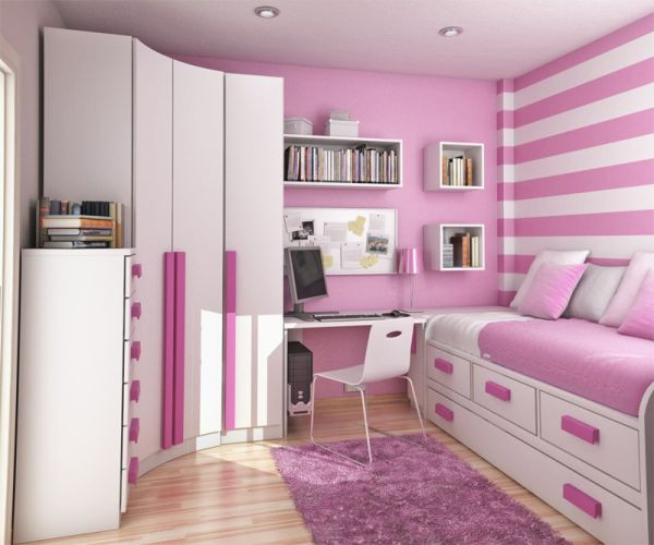 Modern Girls Bedroom
 Stylish Girls Pink Bedrooms Ideas