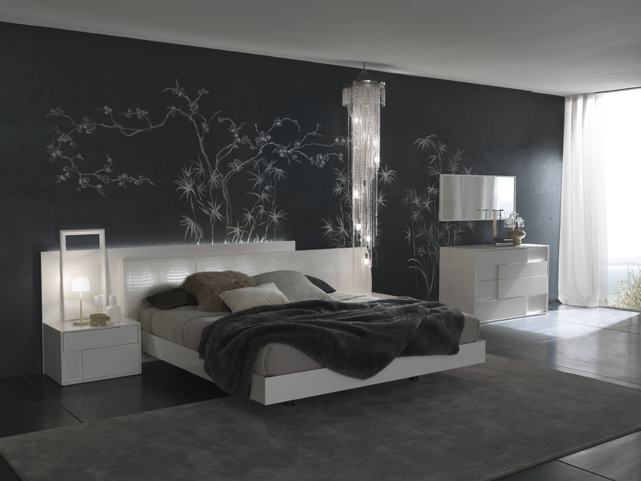 Modern Grey Bedroom
 Bedroom Decorating Ideas from Evinco