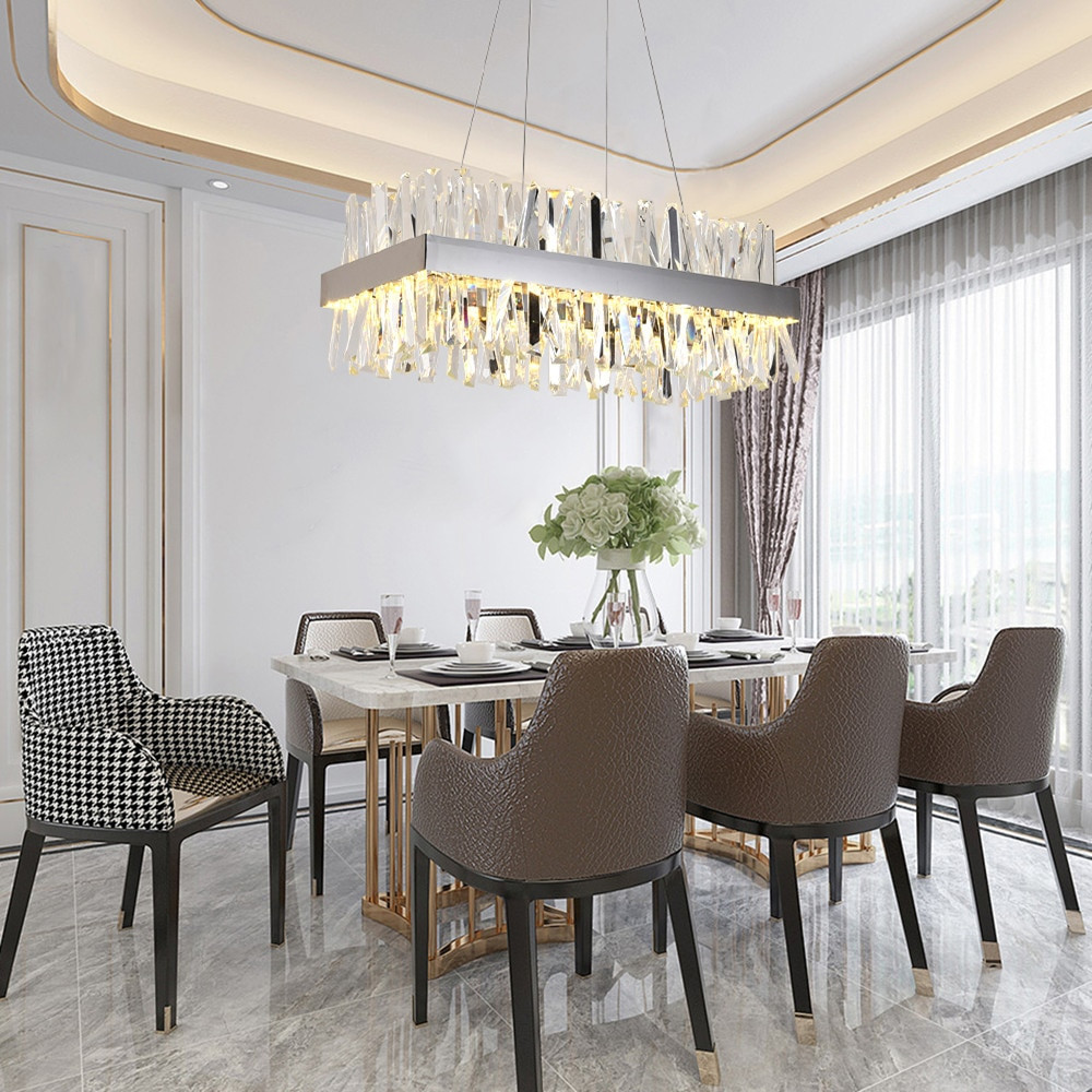Modern Kitchen Chandelier
 Luxury rectangle crystal chandelier for dining room
