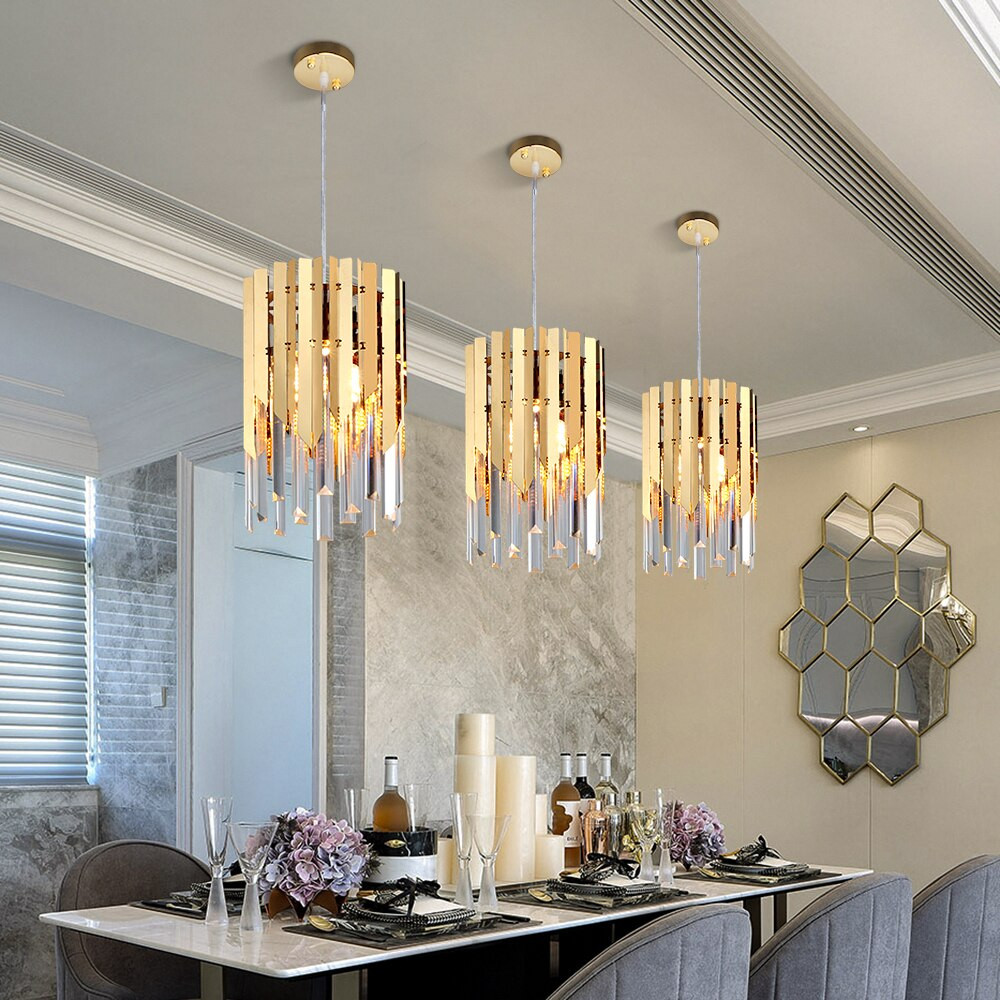Modern Kitchen Chandelier
 Modern small round gold crystal chandelier lighting for