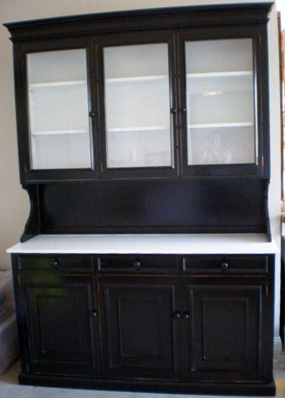 Modern Kitchen Hutch Luxury Kitchen Hutch Cabinet Upcycled Black and White Wooden Modern