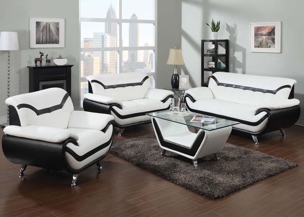 Modern Living Room Set
 Kelly Ultra Modern Living Room Sets with Sinious Spring