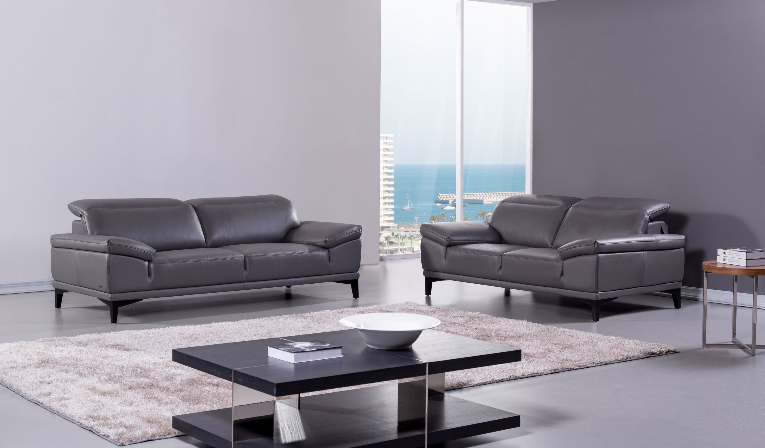 Modern Living Room Set
 Contemporary Genuine Leather Living Room Set Baltimore