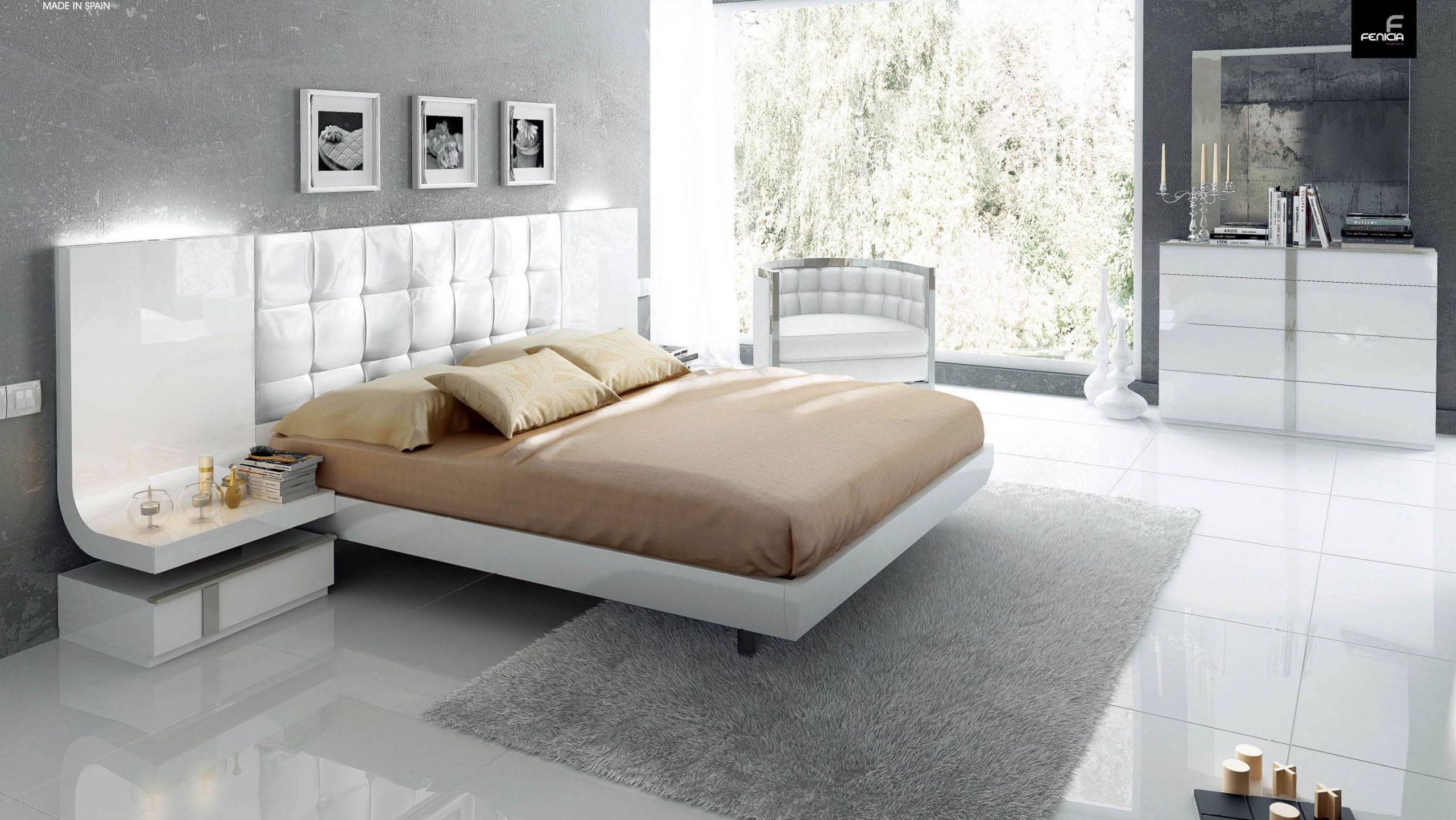 Modern Luxury Bedroom Furniture
 Stylish Wood Elite Modern Bedroom Set with Extra Storage