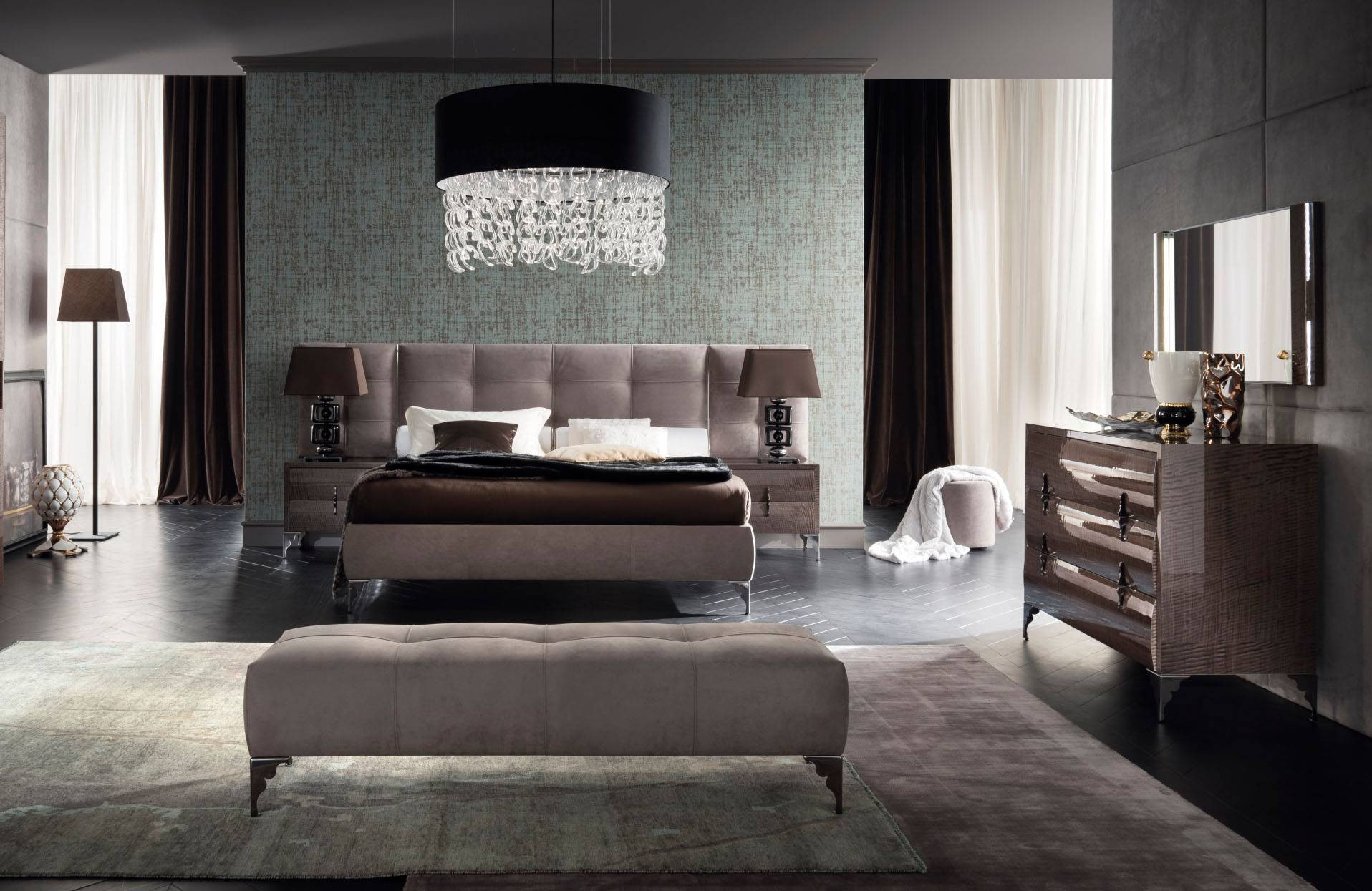 Modern Luxury Bedroom Furniture
 Made in Italy Leather Contemporary Master Bedroom Designs