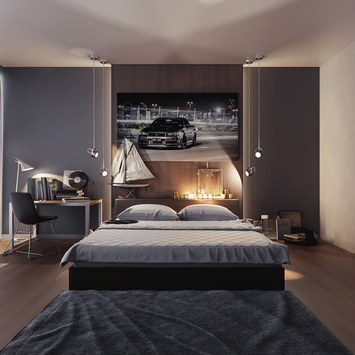 Modern Mens Bedroom
 Beautiful Bedrooms Perfect for Lounging All Day