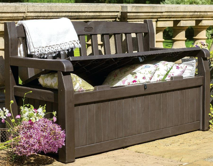 Modern Outdoor Storage Bench
 Deck Storage Bench Garden Wooden Box Cupboard Modern